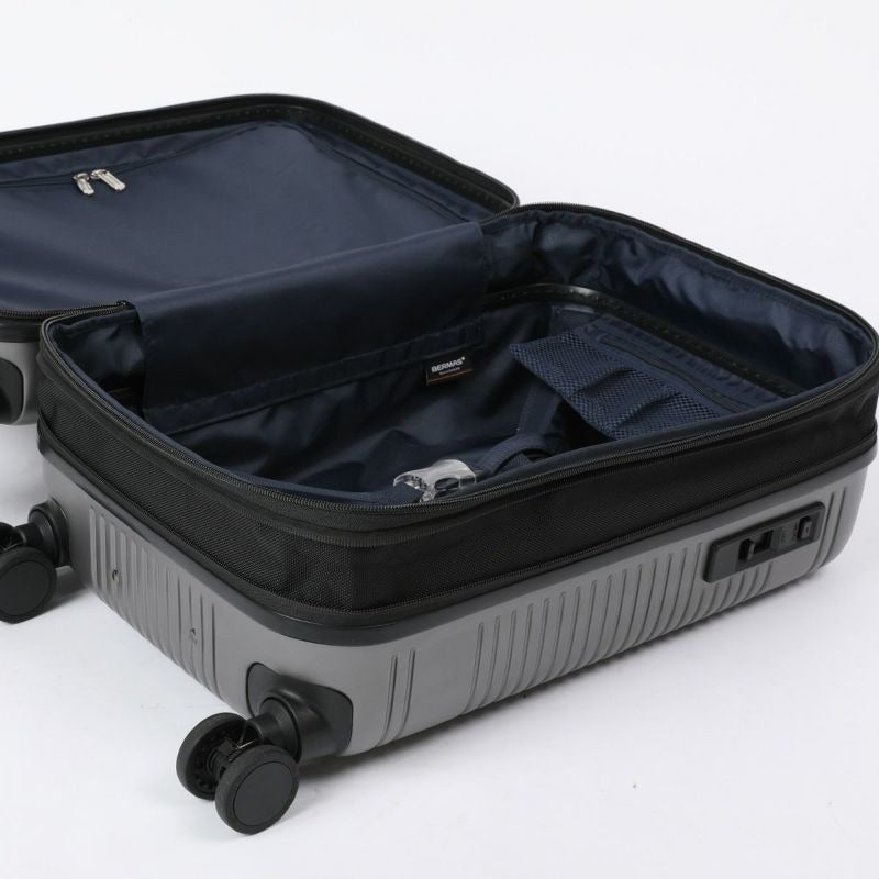 [レンタル] [1-3泊向けサイズ]BERMAS EURO CITY2 No.60295 フロントオープンファスナー38L 48cm ハードスーツケース ジェットブラックの宅配レンタル - 28