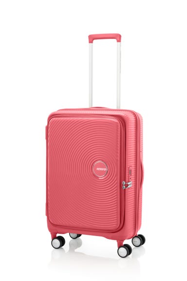 [5-8泊向けサイズ]AMERICAN TOURISTER CURIO スピナー68 エキスパンダブル 75L/拡張時91L ハードスーツケース コーラル