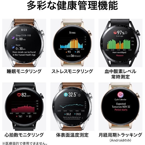 [レンタル] HUAWEI WATCH GT3 46mm ブラック - 4