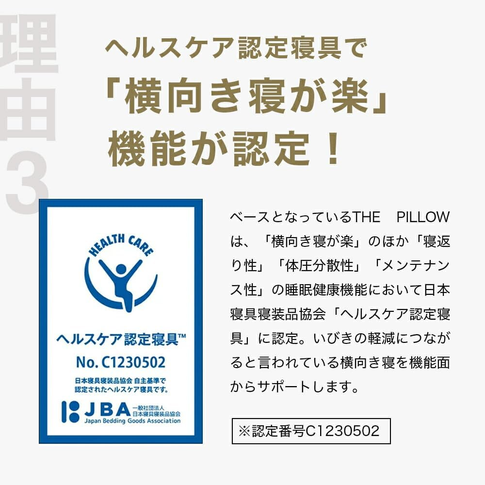 [レンタル] THE PILLOW Preset【01】いびきに悩む人向け枕 オフホワイト×ホワイト - 6