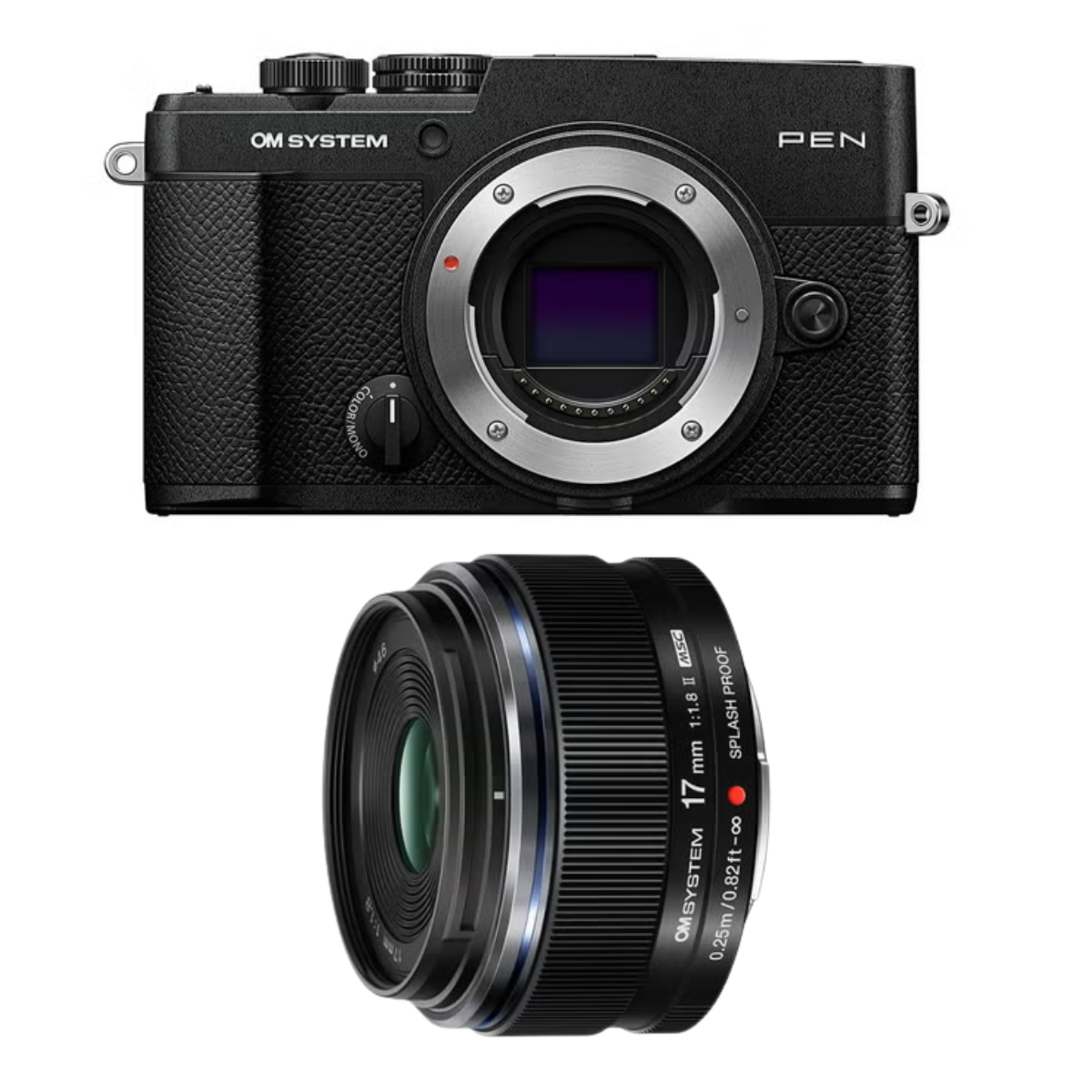 [レンタル] OM SYSTEM PEN＆M.ZUIKO DIGITAL 17mm F1.8 II 広角単焦点レンズセット ブラック