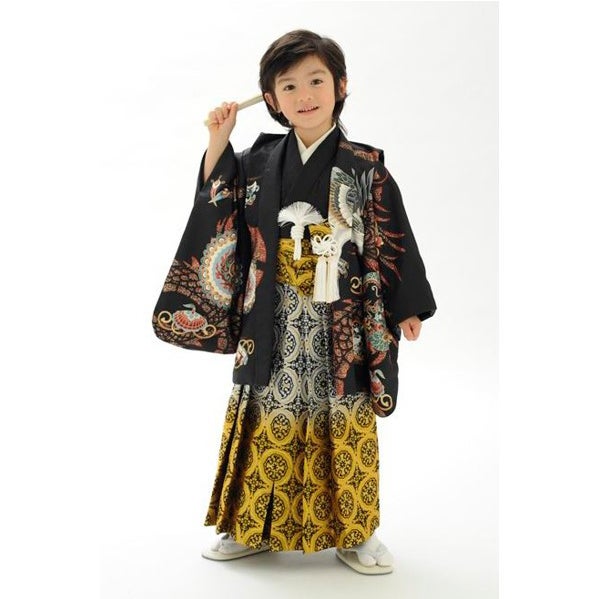 [レンタル] 七五三/節句 袴セット 5歳 男の子 鋭鷹 艶やかの宅配レンタル - 5