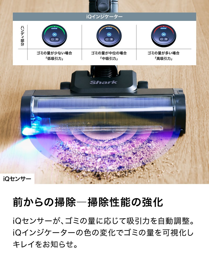 [レンタル] Shark PowerClean 360 コードレススティッククリーナー IW4271J ピュアブラック Flex機能あり - 8
