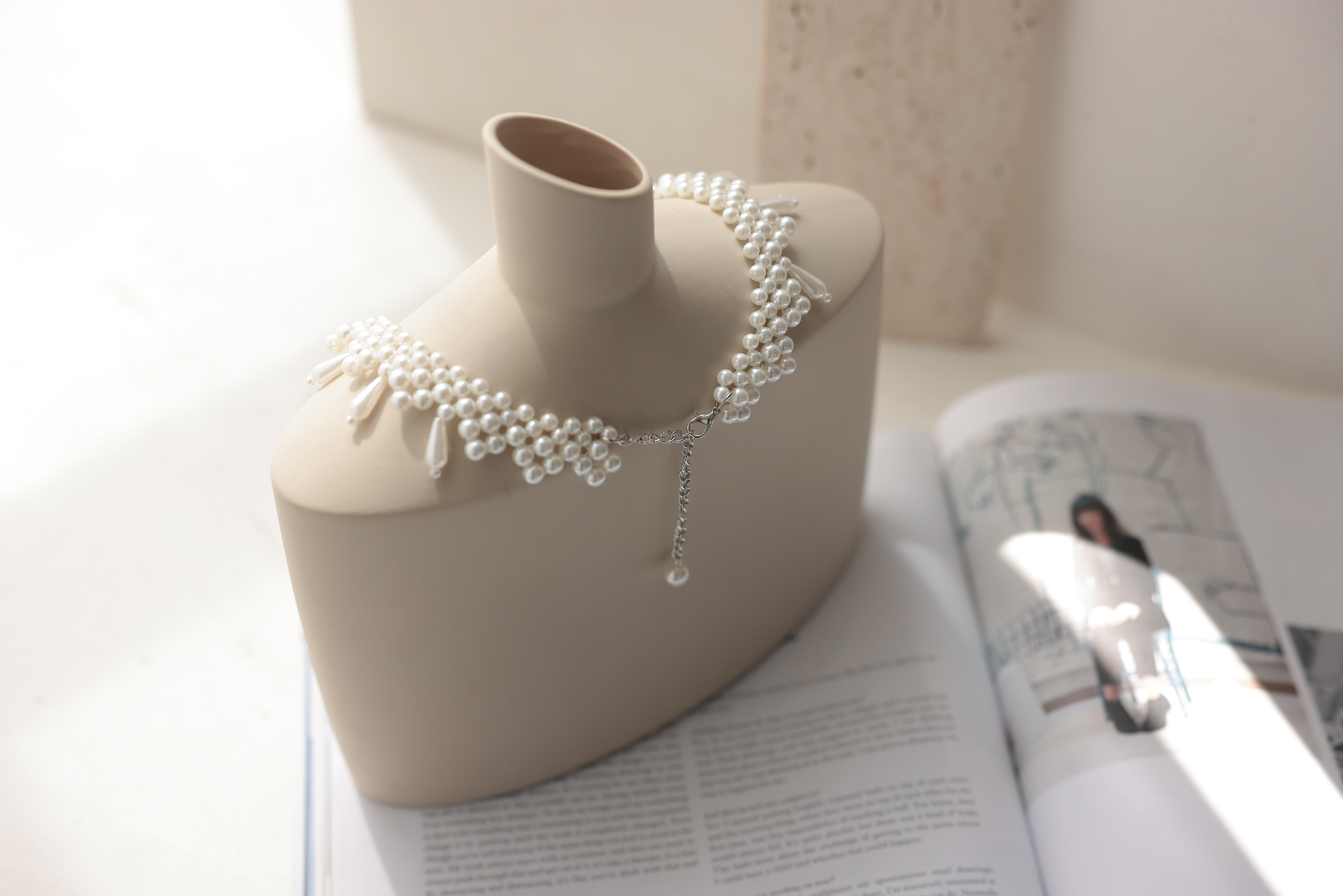 [レンタル] アートマリー 編み上げパールネックレス ホワイトの宅配レンタル - 4