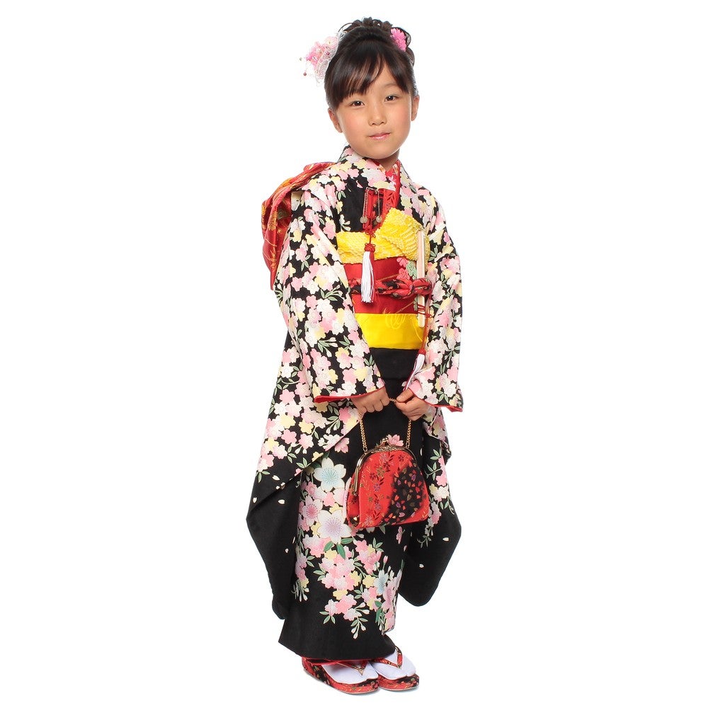[レンタル] 七五三/節句 着物セット 7歳女の子 満開桜 華麗の宅配レンタル - 6