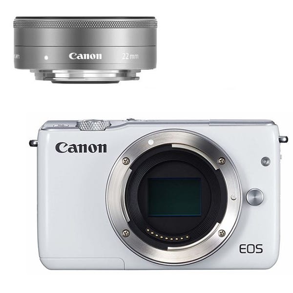 レンタル Canon Eos M10 単焦点レンズセット ホワイト ミラーレス一眼 Rentio レンティオ