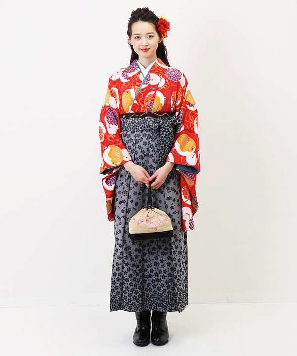 [レンタル] 【対応身長 157cm～165cm】卒業式 袴 レンタル フルセット 女性 袴セット-1042の宅配レンタル - 6