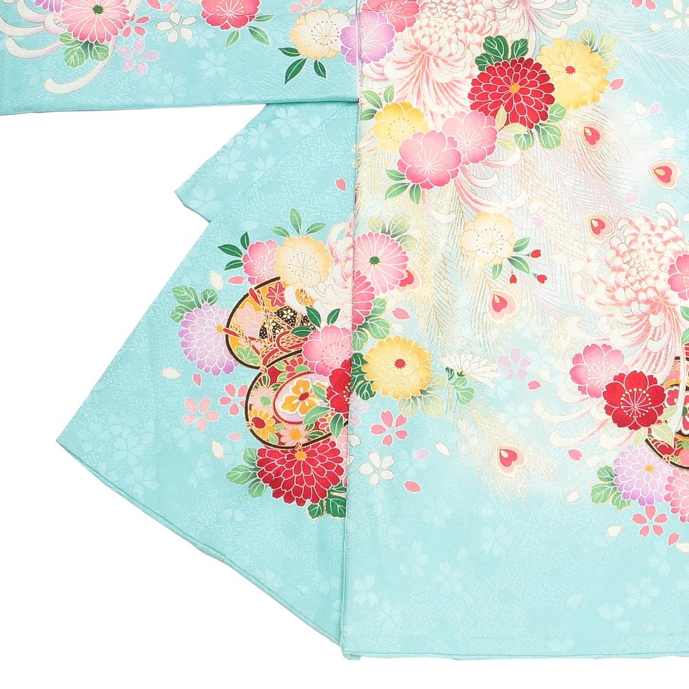 [レンタル] 女の子 お宮参り 産着レンタル6点フルセット 正絹 鼓 菊の宅配レンタル - 2