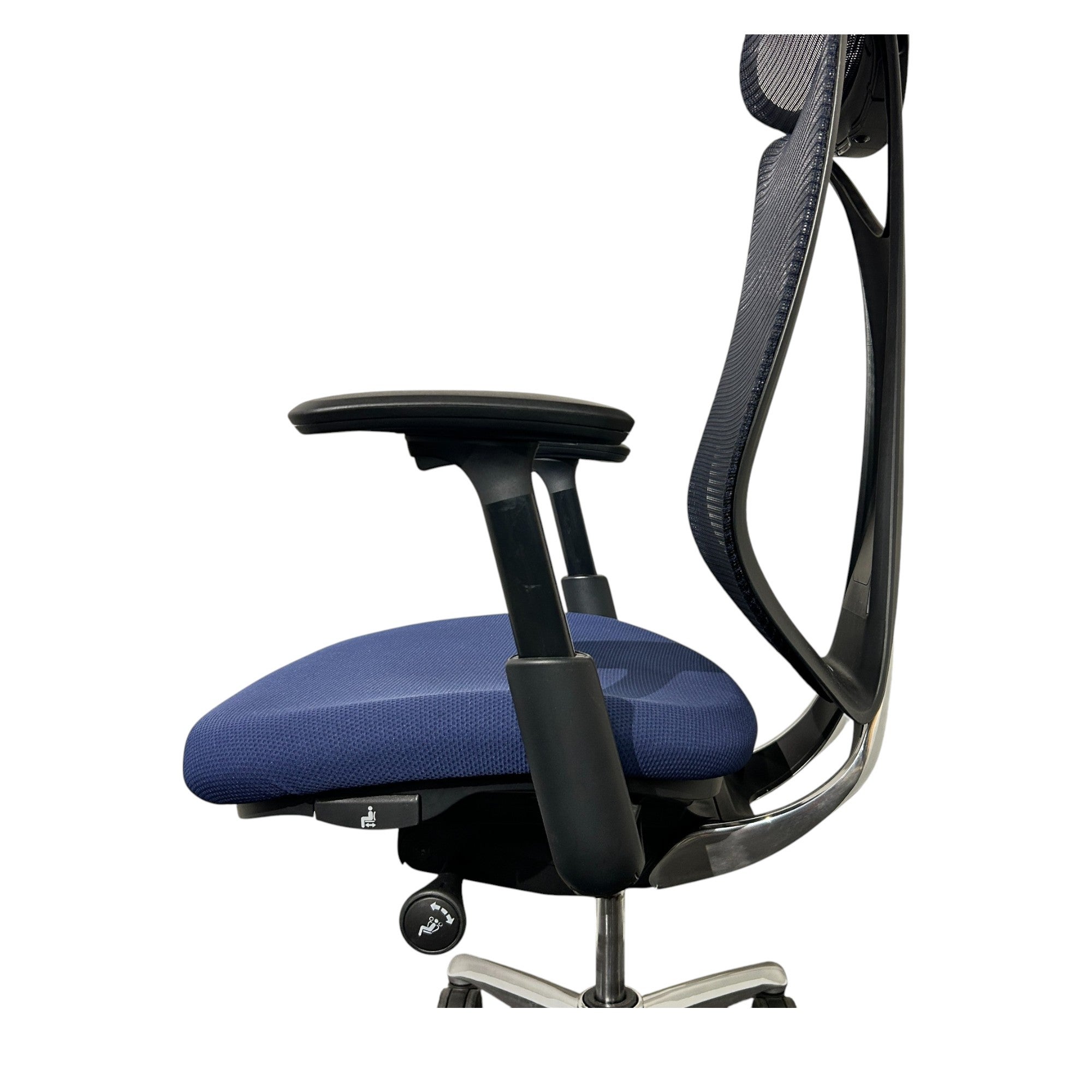 [レンタル] オカムラ サブリナ エクストラハイバック 可動肘 ダークブルー ブラック ポリッシュ C855BR-FSZ4 オフィスチェア - 11