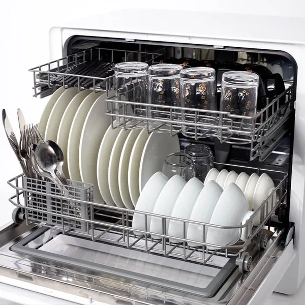 [レンタル] [～食器36点]シロカ 2WAY食器洗い乾燥機 大人数向け SS-MA351 工事不要 自動給水式 分岐水栓対応 - 6