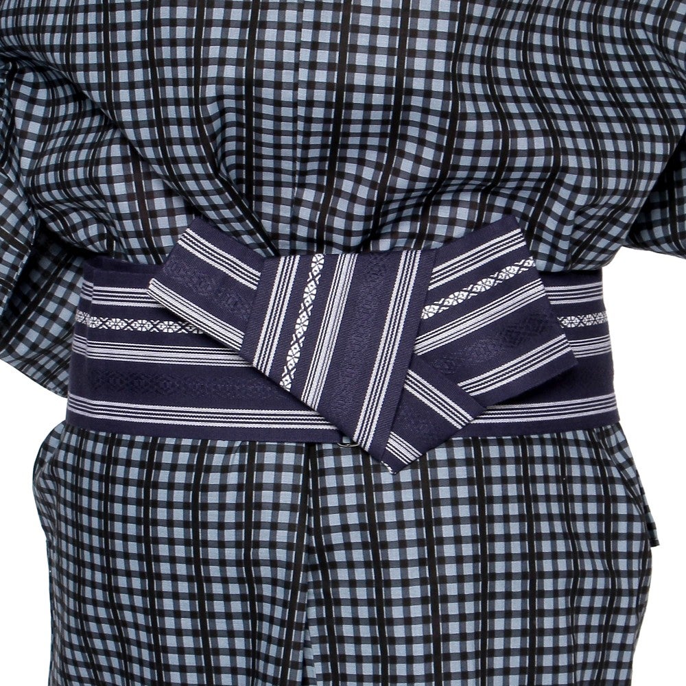 [レンタル] メンズ浴衣 フルセット 格子柄 身長目安170cm・175cm・180cmの宅配レンタル - 4