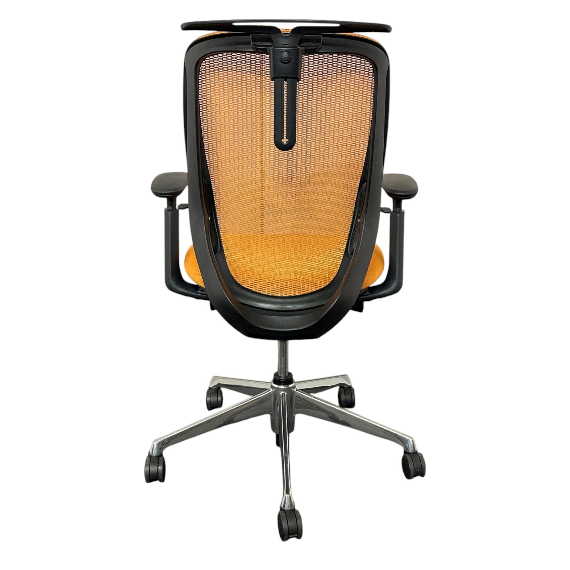 [レンタル] オカムラ オフィスチェア シルフィー ハイバック 可動肘 ハンガー オレンジ ブラック ポリッシュ C686BR-FMR8 - 4