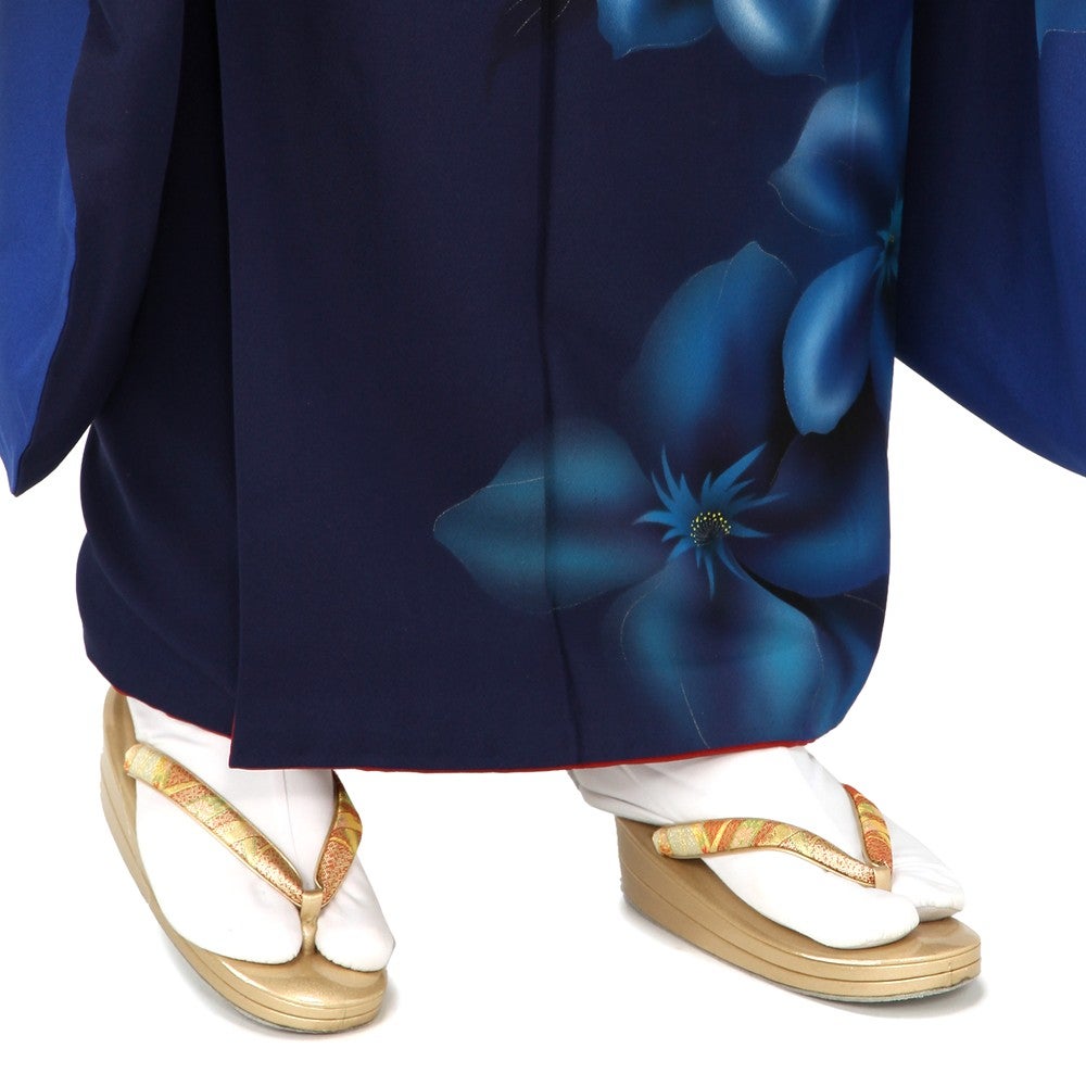 [レンタル] 振袖 大花柄 Mサイズ(レッド×ブラック,レッド) / Lサイズ(ネイビー)の宅配レンタル - 7