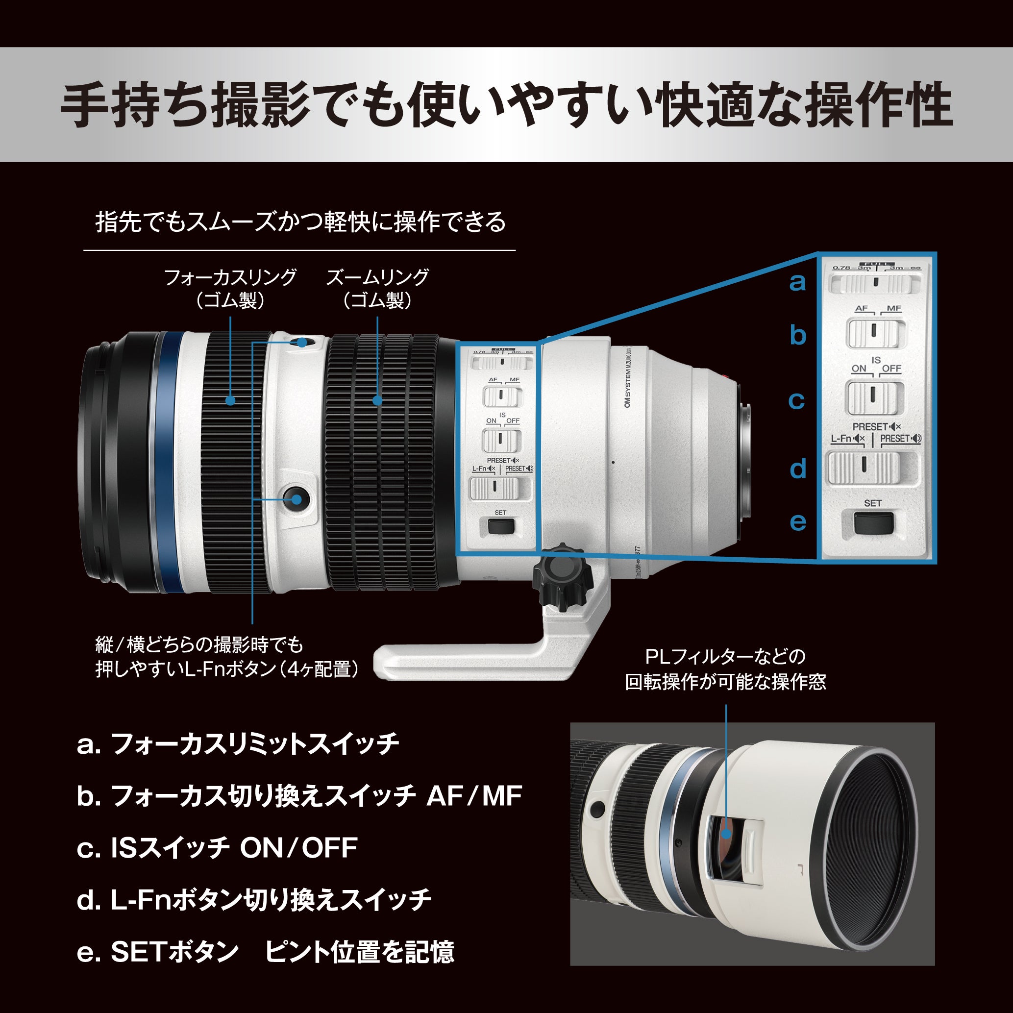 [レンタル] OM SYSTEM M.ZUIKO DIGITAL ED 50-200mm F2.8 IS PRO 超望遠ズームレンズ - 17