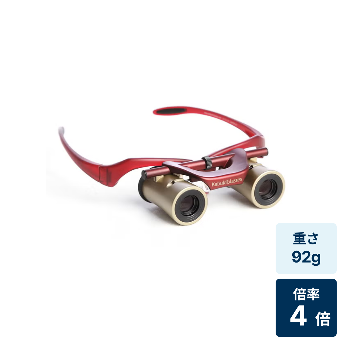 [倍率4倍] カブキグラス（度付き版）視力0.1～0.2用
