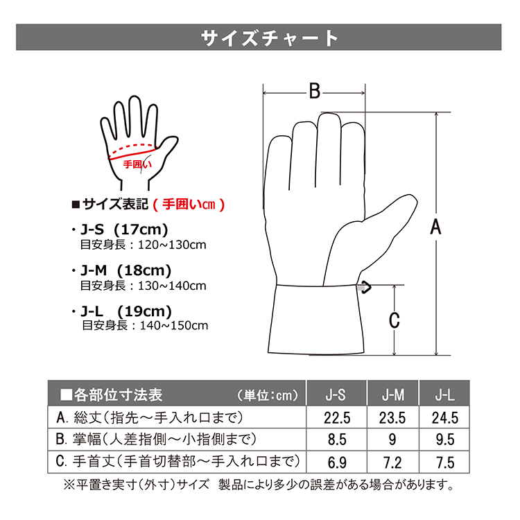 [レンタル] オンヨネ(ONYONE) キッズ ジュニア用 JUNIOR GLOVE REA77100 ブラックの宅配レンタル - 3