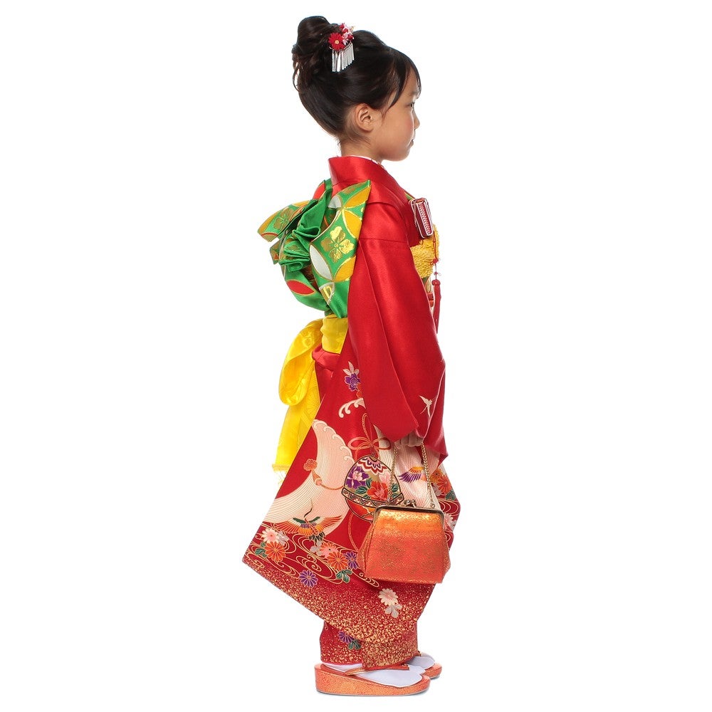 [レンタル] 七五三/節句 着物セット 7歳女の子 大鶴 鞠の宅配レンタル - 2