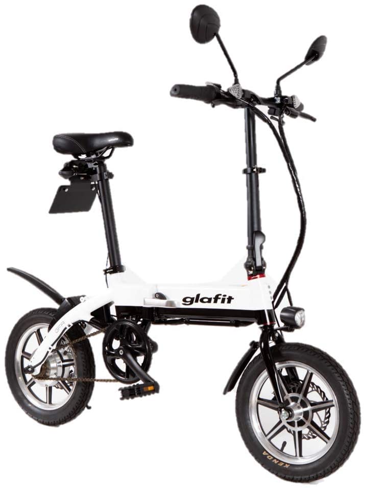 [レンタル] glafitバイク GFR-01 漕げる折りたたみ電動バイク ホワイトツートン - 1