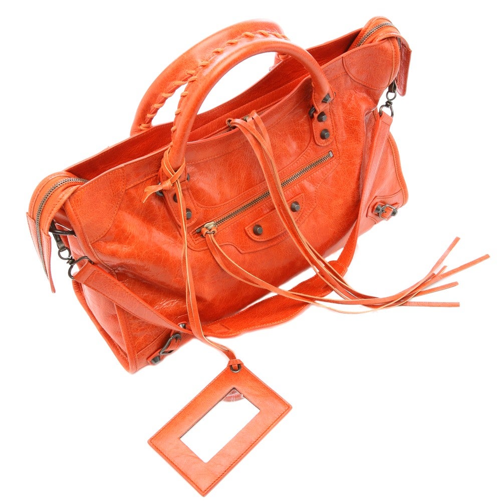 レンタル] レディース バレンシアガ シティー レザー ハンドバッグ