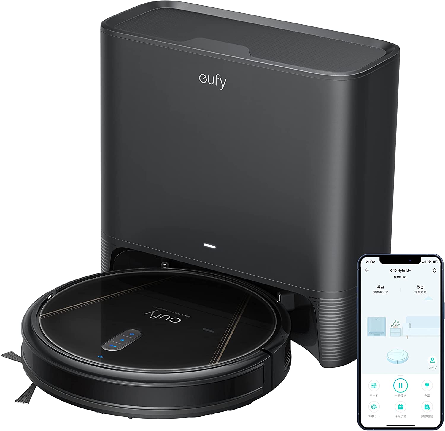 レンタル] Eufy Clean by Anker ロボット掃除機 Eufy Clean G40  Hybrid+のお試し・サブスク｜宅配レンタル・リースで借りる - Rentio[レンティオ]