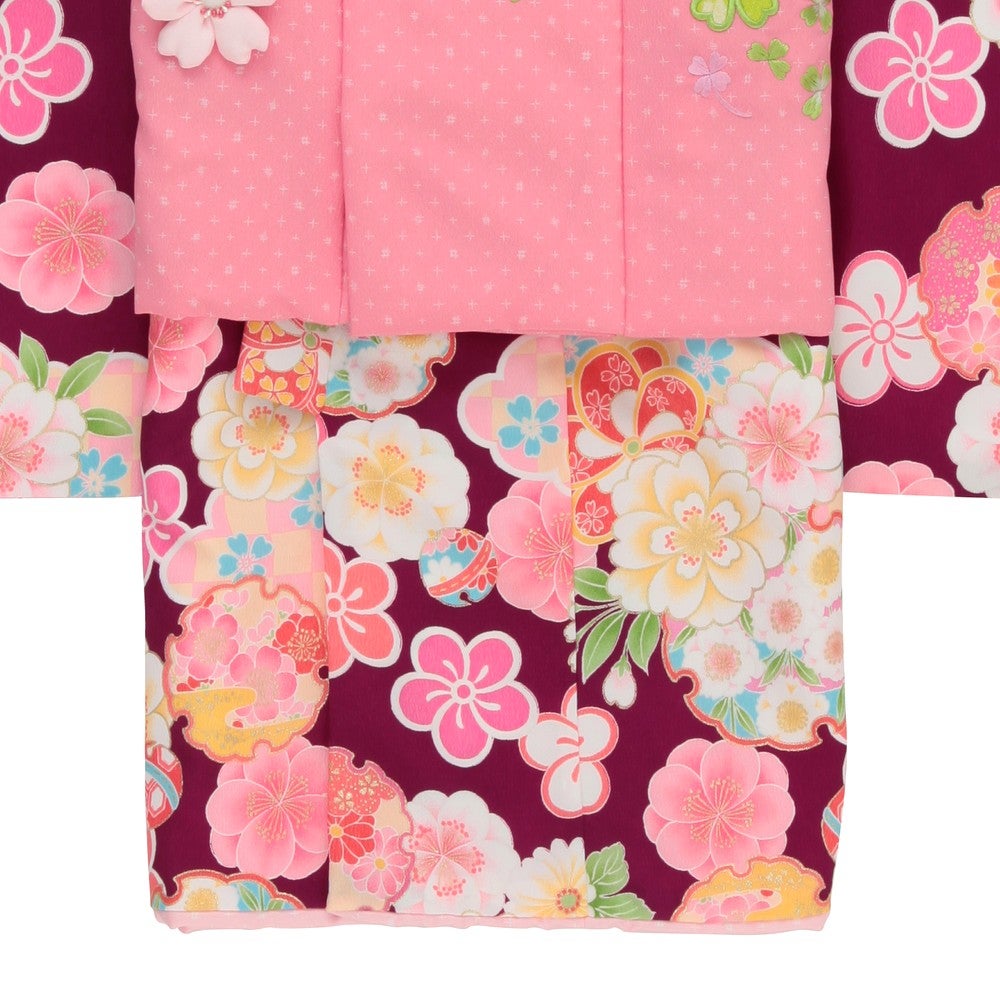 [レンタル] 七五三/節句 合繊 被布コートセット 3歳女の子 式部浪漫の宅配レンタル - 3