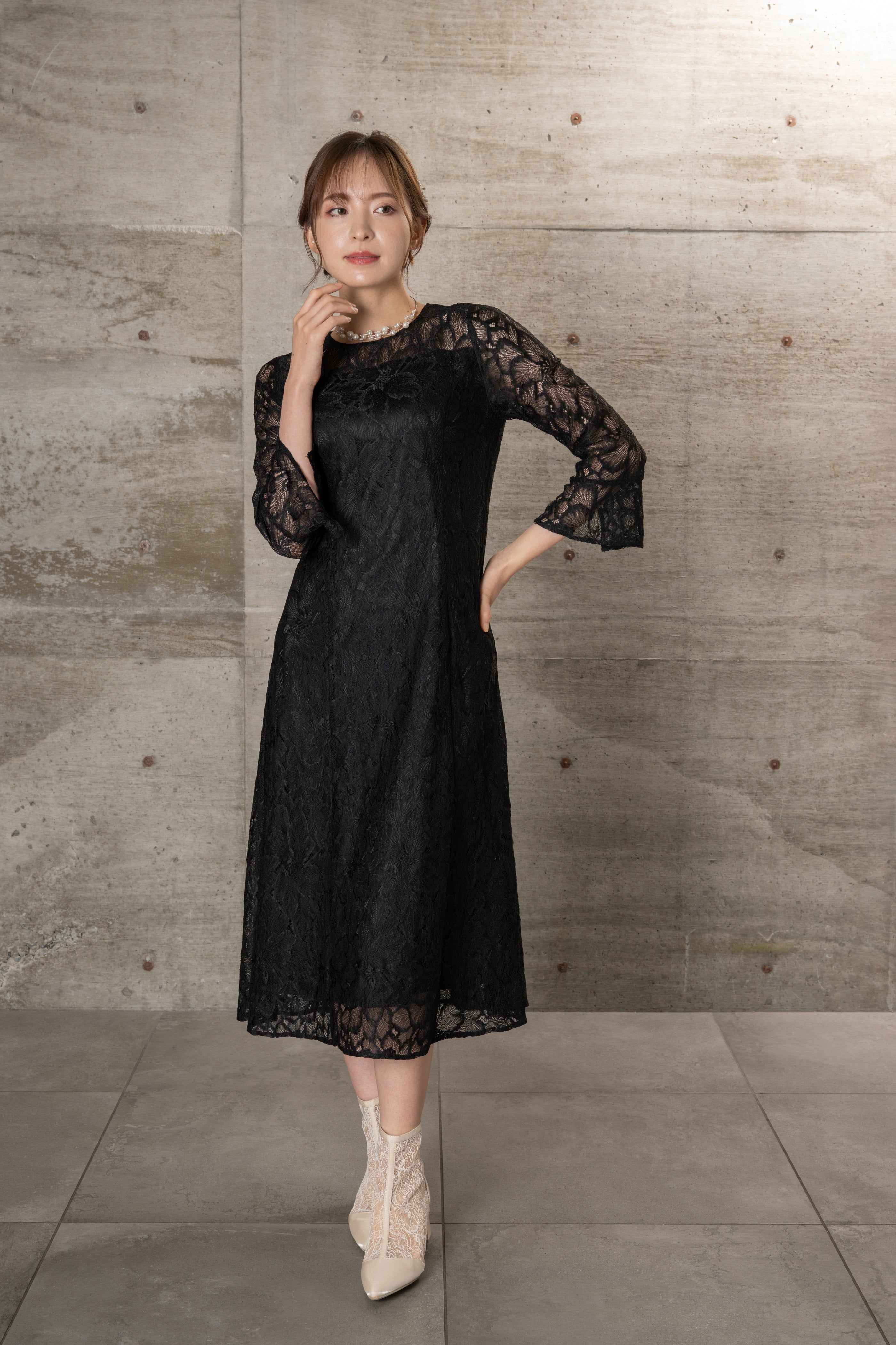 [レンタル] BELINDA DE CAPRIS レースベルスリーブワンピース ワンピースドレスの宅配レンタル - 9