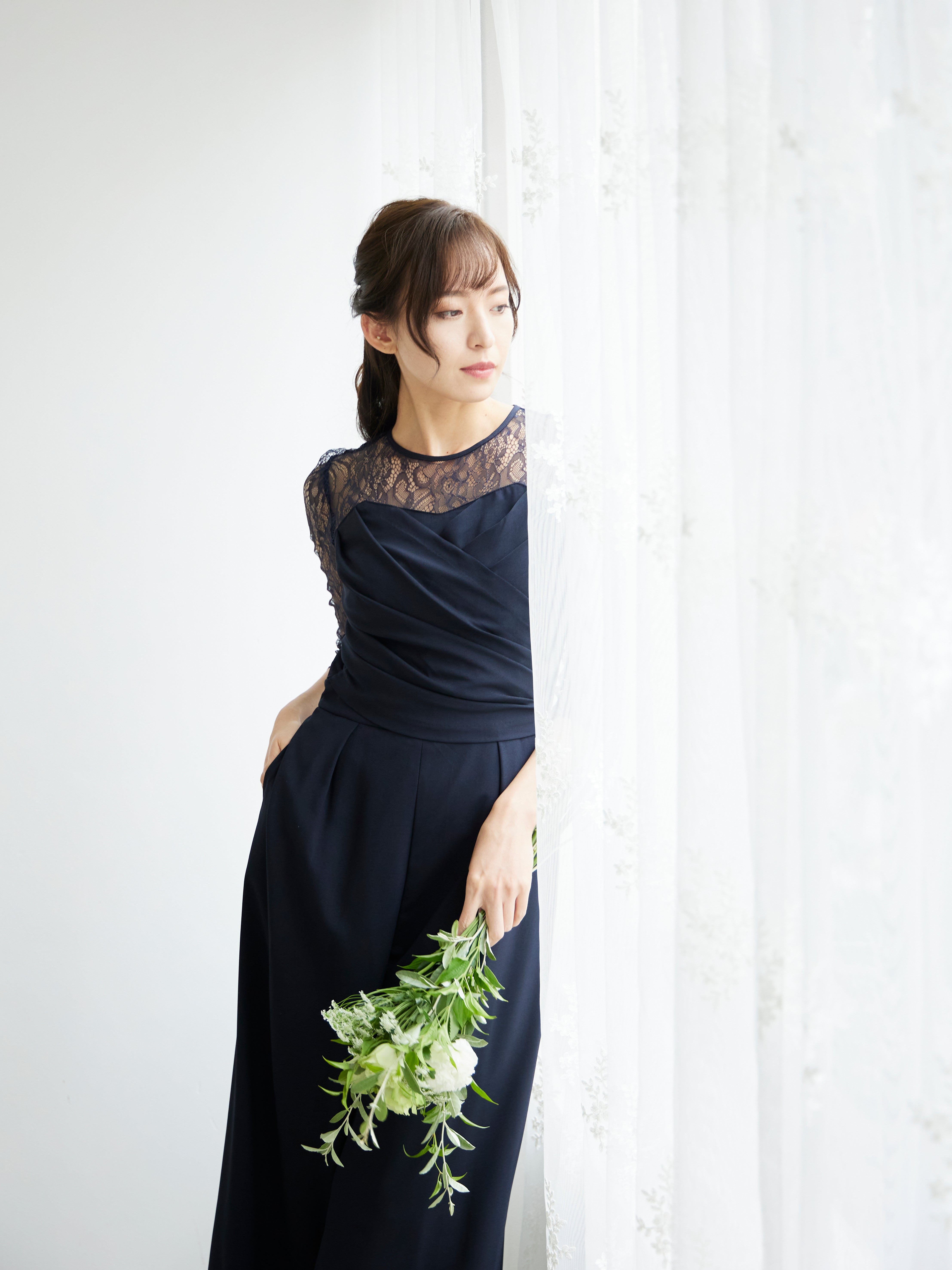 [レンタル] BELINDA DE CAPRIS クロスデザイン オールインワン パンツドレス ネイビーの宅配レンタル - 11