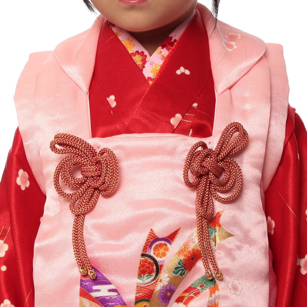 [レンタル] 七五三/節句 被布セット 3歳女の子 優雅 花柄の宅配レンタル - 3