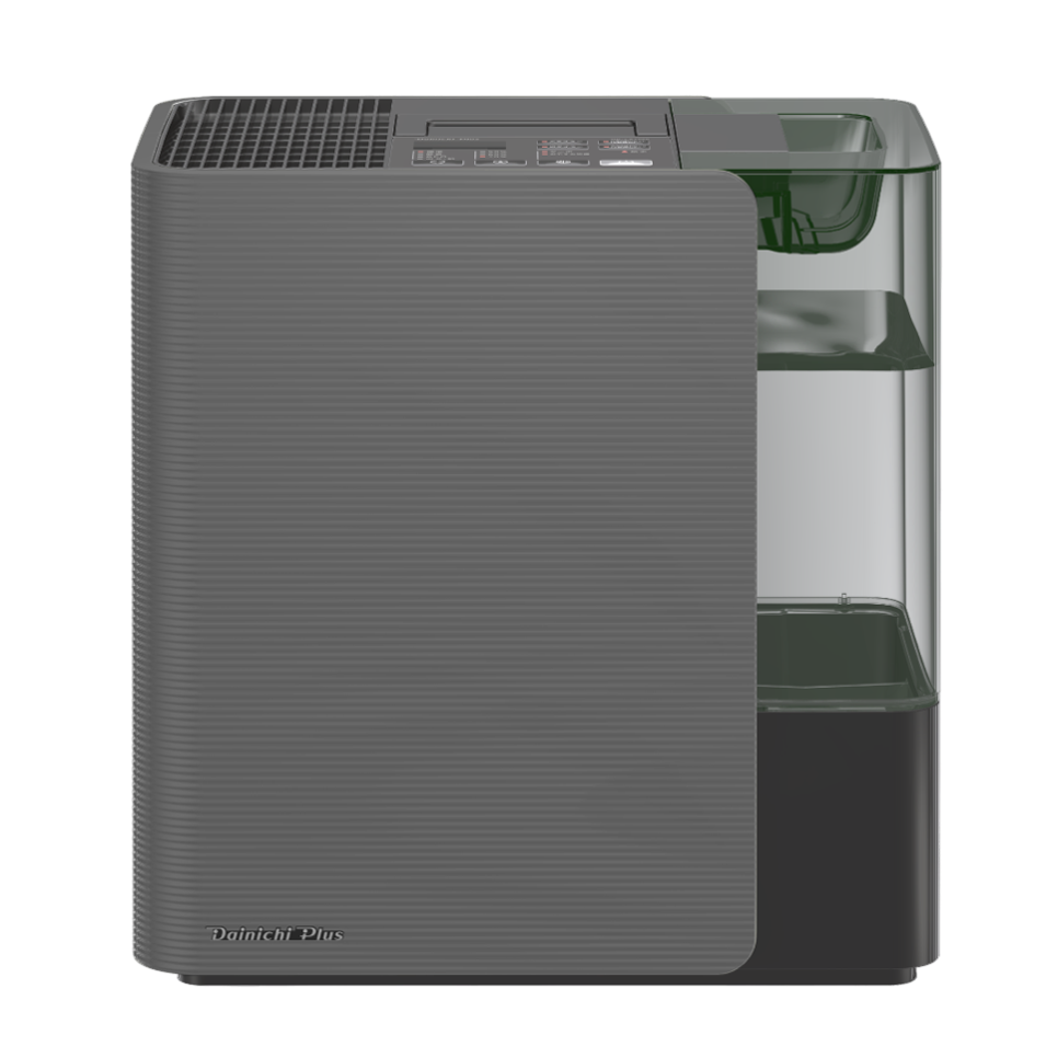 ダイニチ プラス(Dainichi Plus) ハイブリッド式加湿器 HD-LX1226 正面 チャコールブラック - 3