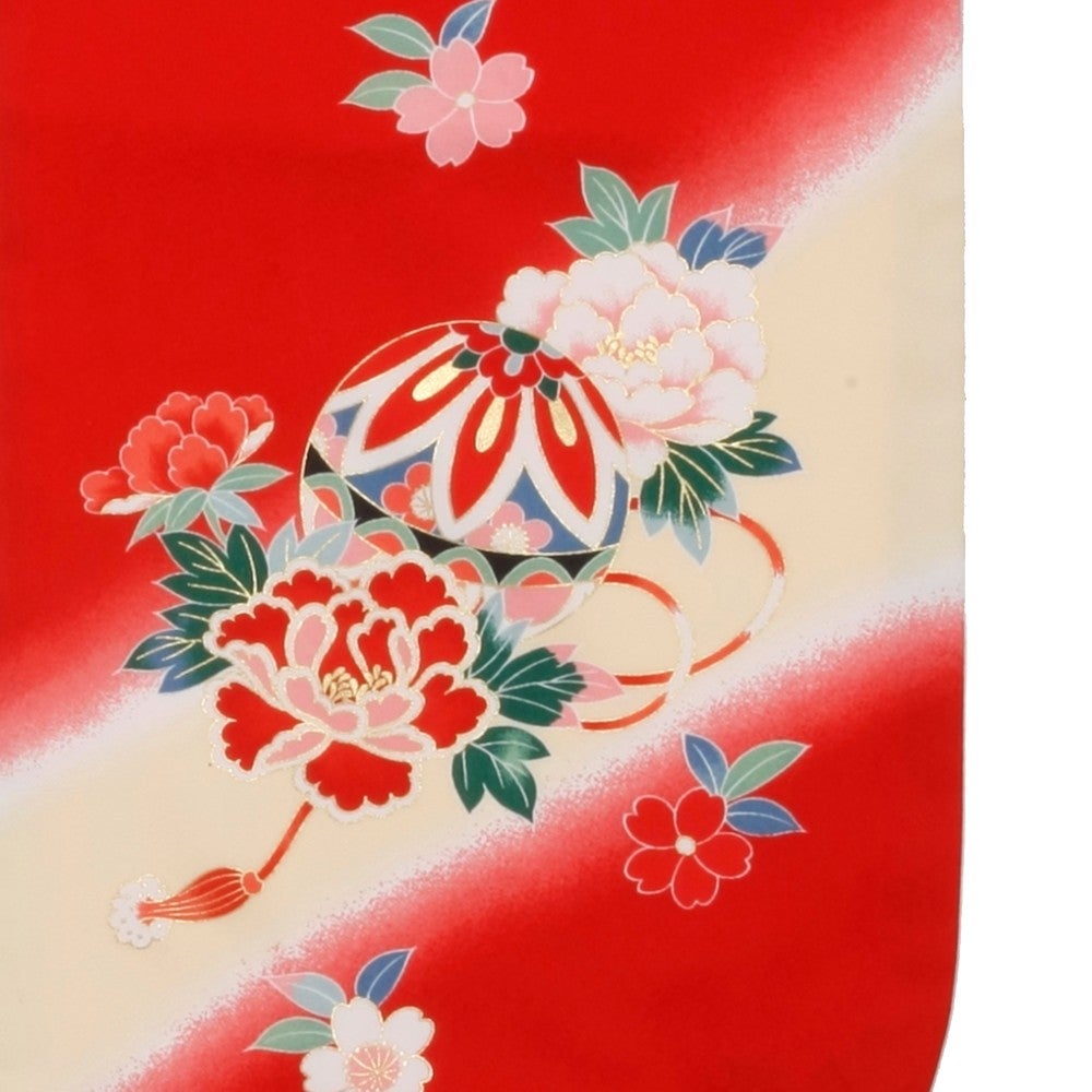 [レンタル] 七五三/節句 着物セット 7歳女の子 牡丹 手鞠の宅配レンタル - 2