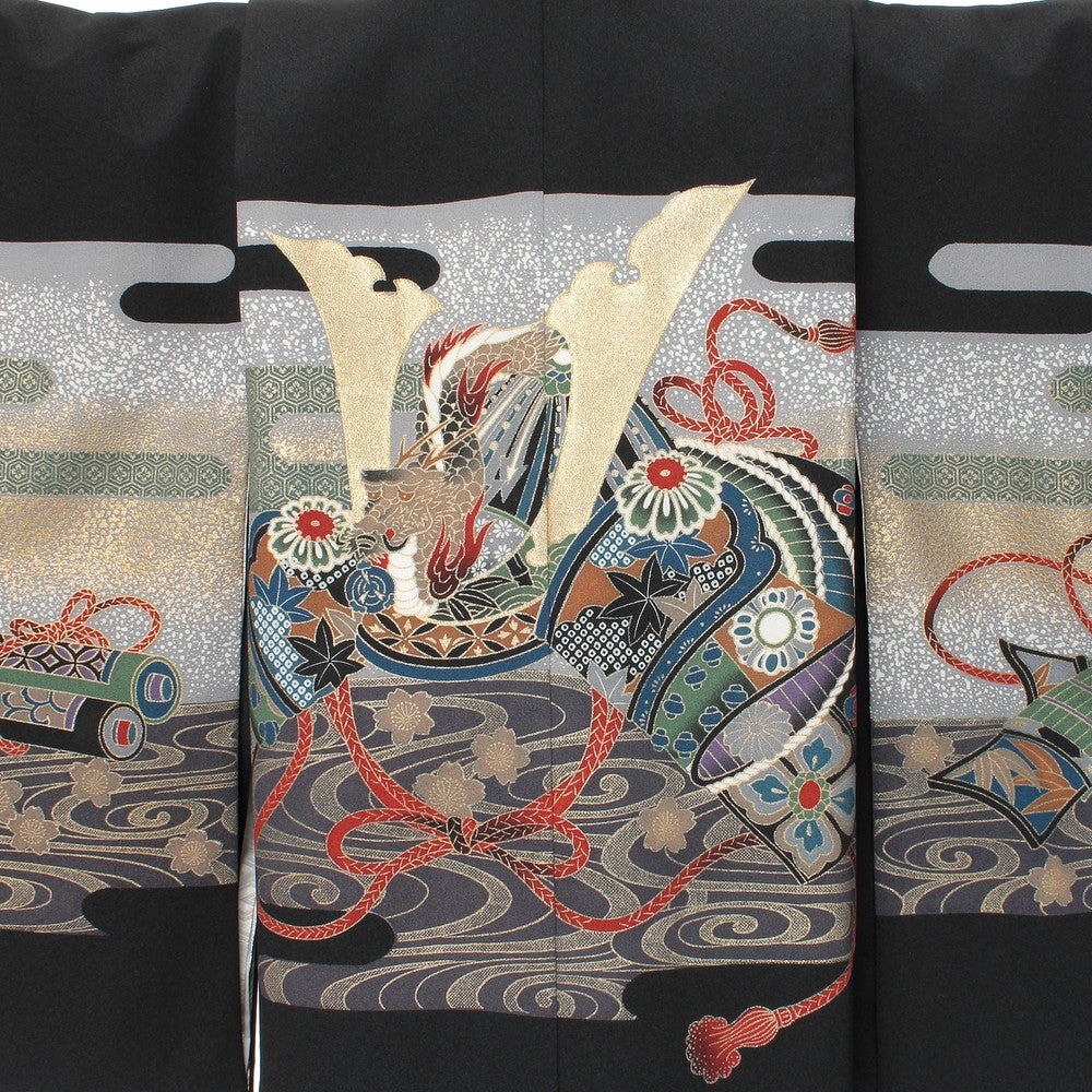 [レンタル] 七五三/節句 袴セット 5歳 男の子 渦巻き模様 兜の宅配レンタル - 3