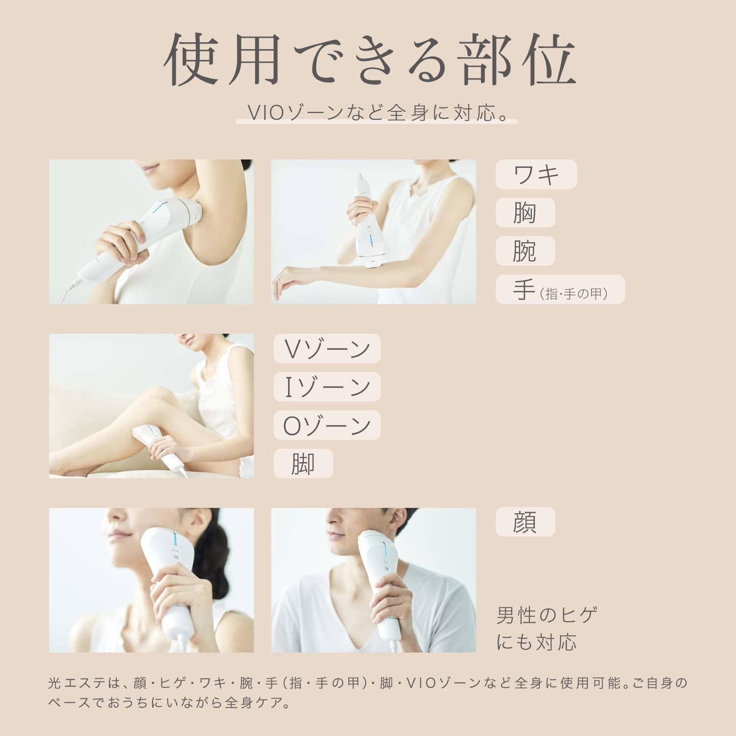 [レンタル] パナソニック 光美容器 光エステ＜ボディ＆フェイス用＞ ES-WP88 - 4