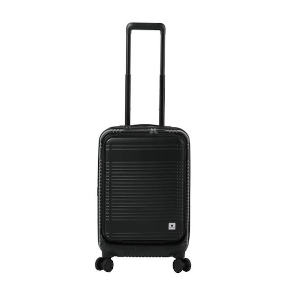 [1-3泊向けサイズ]BERMAS EURO CITY2 No.60295 フロントオープンファスナー38L 48cm ハードスーツケース ジェットブラック