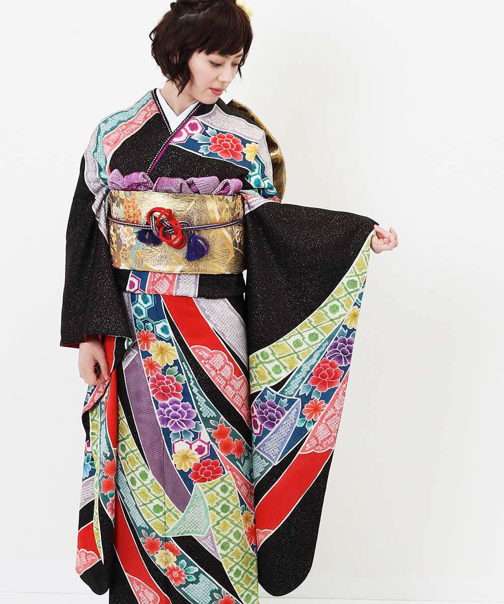 [レンタル] 【対応身長155-170cm】レンタル振袖フルセット-195の宅配レンタル - 4