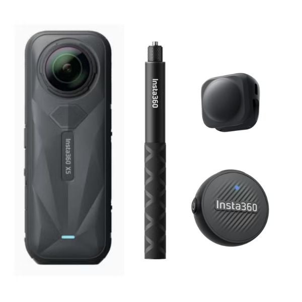 [レンタル] Insta360 X5 360度カメラ クリエイター・キット(レンズキャップ・114cm 見えない自撮り棒・Mic Air)
