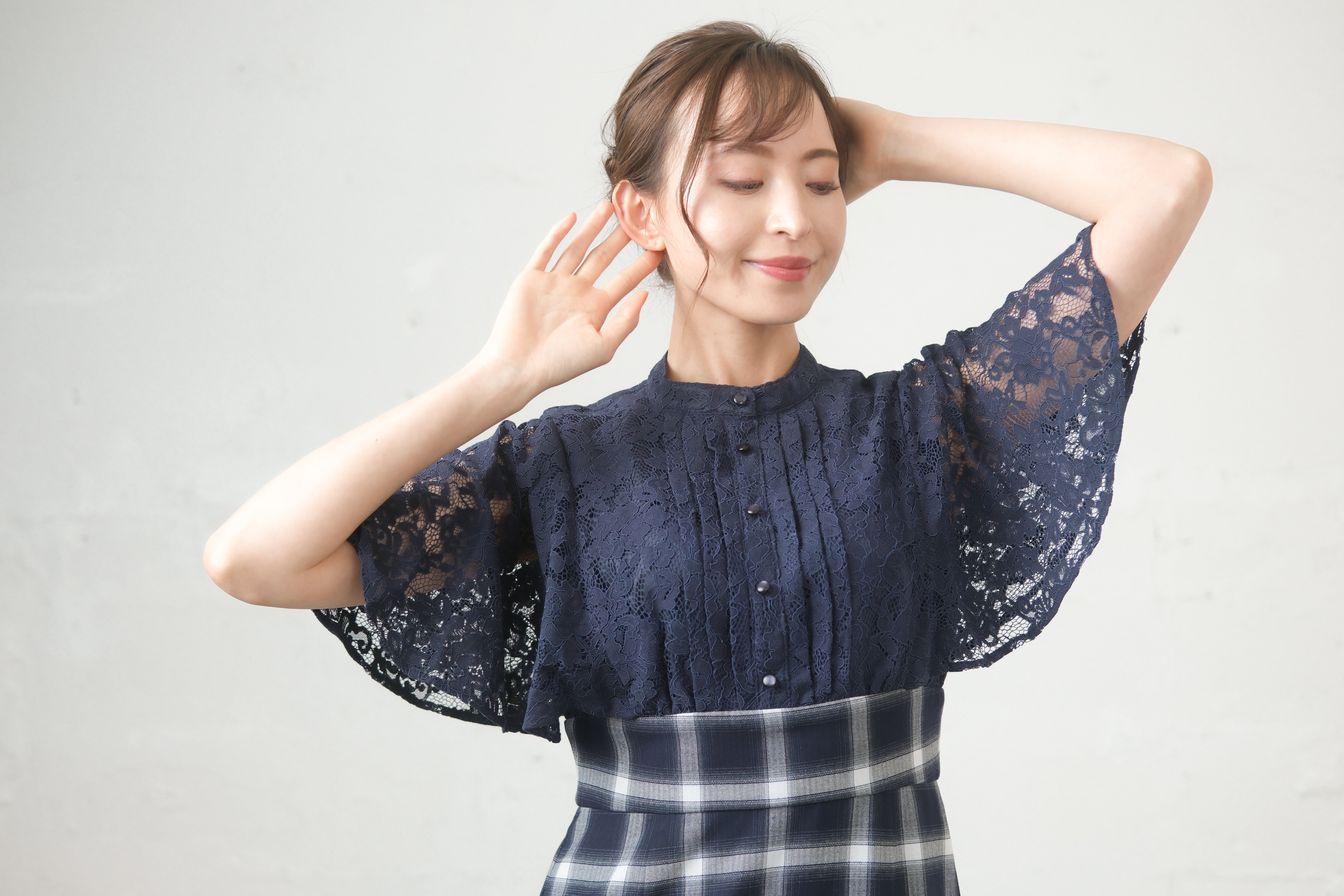 [レンタル] BELINDA DE CAPRIS レース切り替えマーメイド ワンピースドレス ネイビーの宅配レンタル - 5