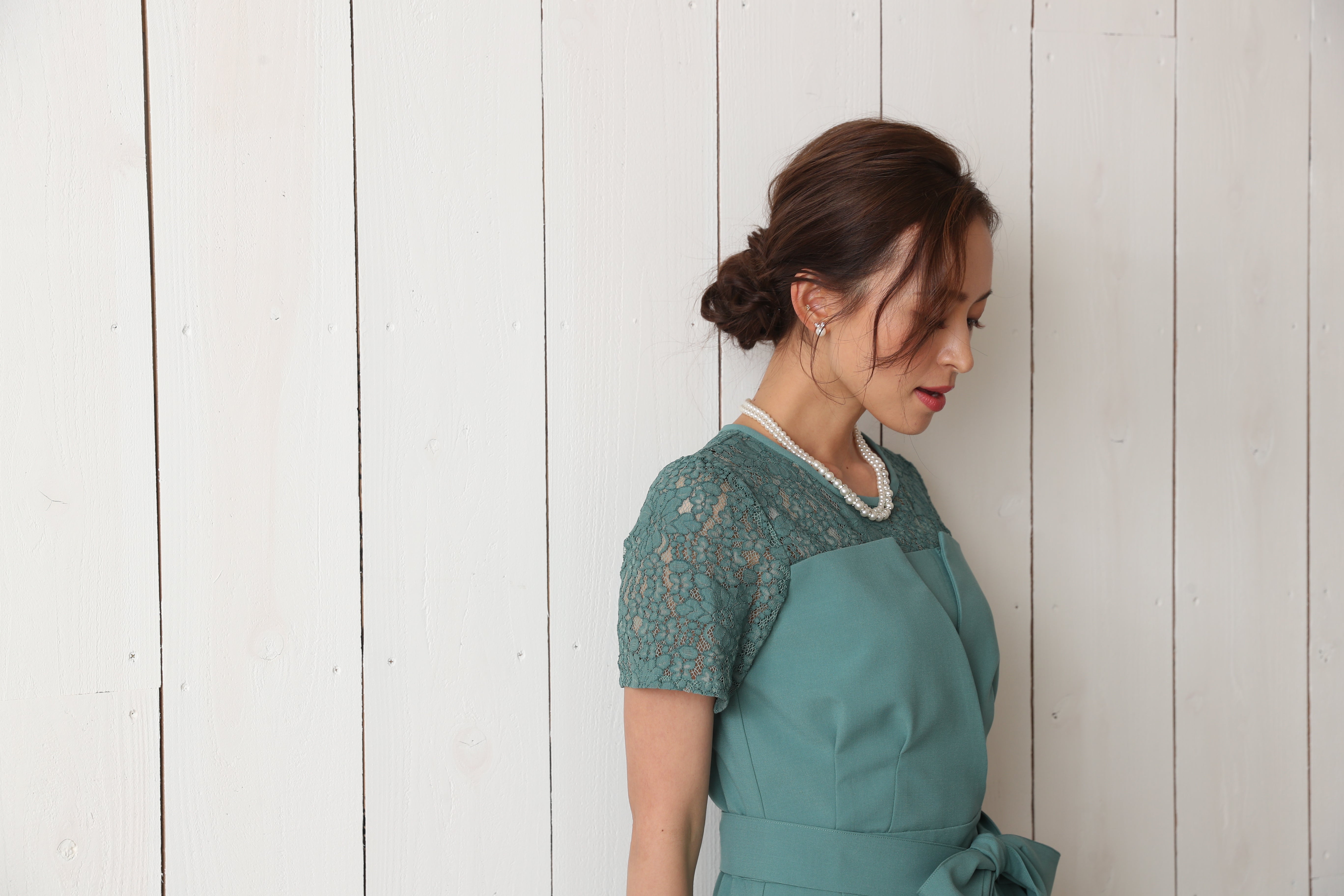 [レンタル] BELINDA DE CAPRIS 袖付きタックテーパード オールインワン パンツドレス ミントの宅配レンタル - 39