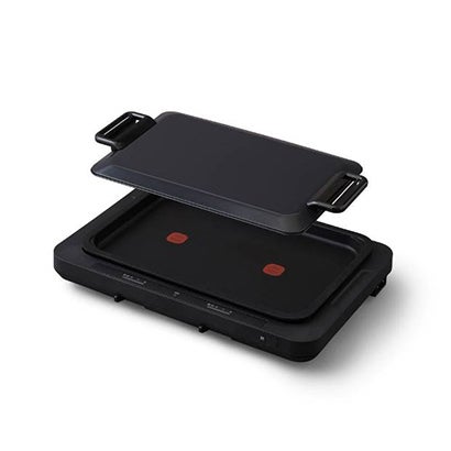 [レンタル] アイリスオーヤマ 左右温調ホットプレート 1枚プレート WHP-011-B 平面タイプ 左右温度調整 アタッチメント付 - 3