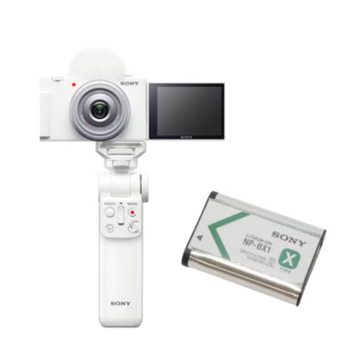 ソニー VLOGCAM ZV-1F コンパクトデジタルカメラ シューティンググリップ＋予備バッテリーセット ホワイト