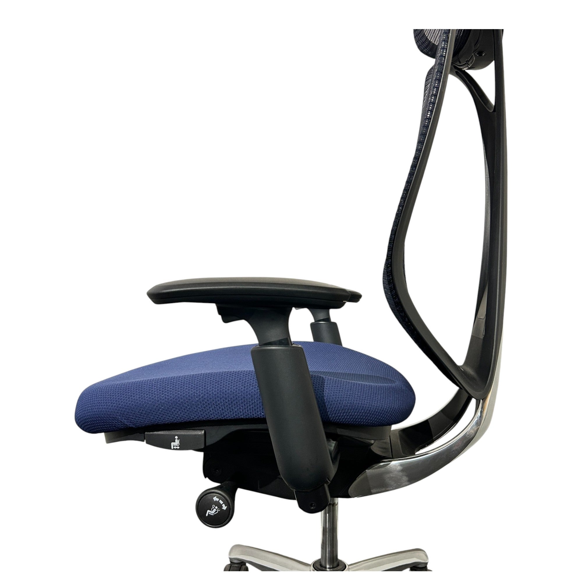 [レンタル] オカムラ サブリナ エクストラハイバック 可動肘 ダークブルー ブラック ポリッシュ C855BR-FSZ4 オフィスチェア - 10