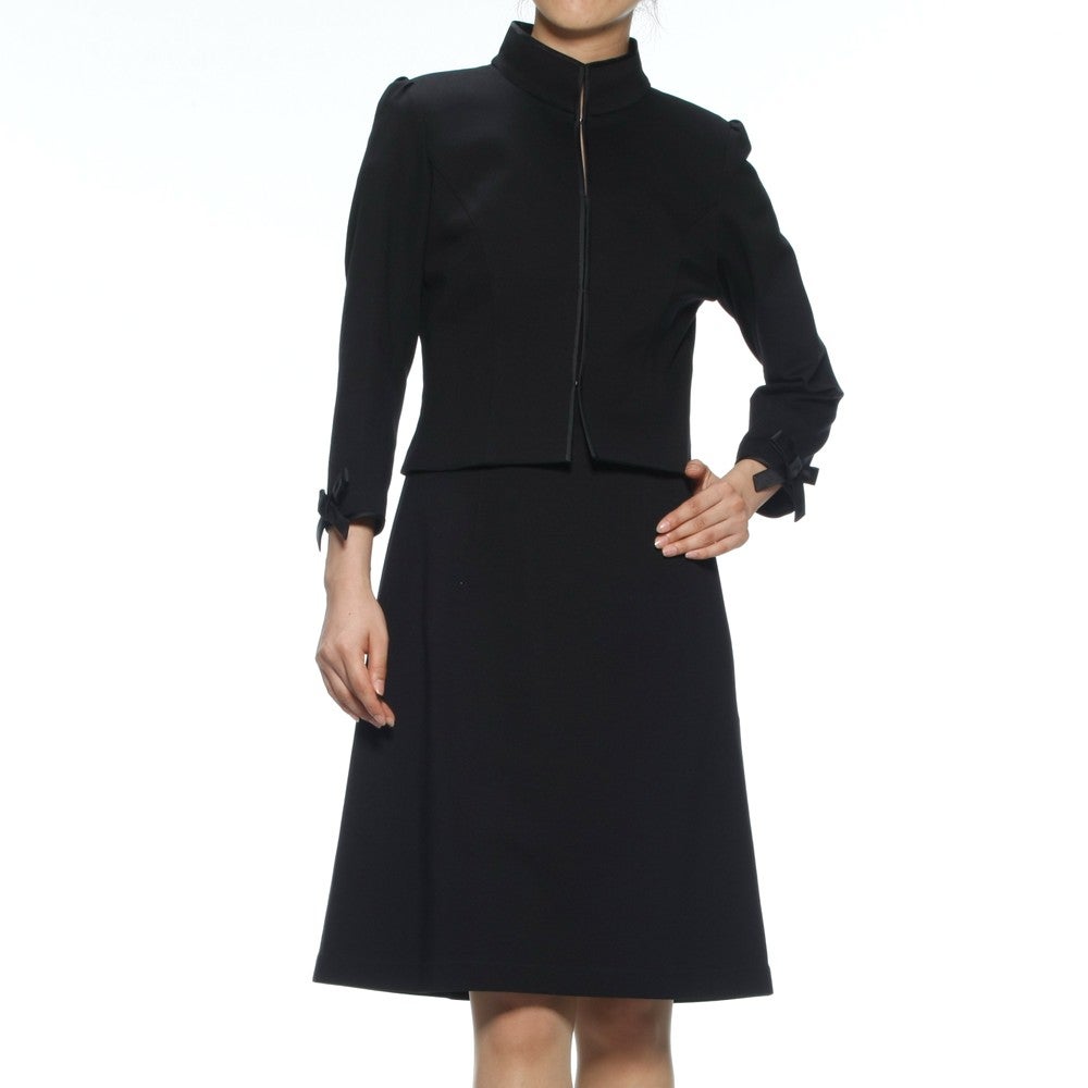 [レンタル] ルネ セレモニースーツ2点セット(ジャケット+ワンピース) ブラック / ホワイト×ブルーの宅配レンタル - 18