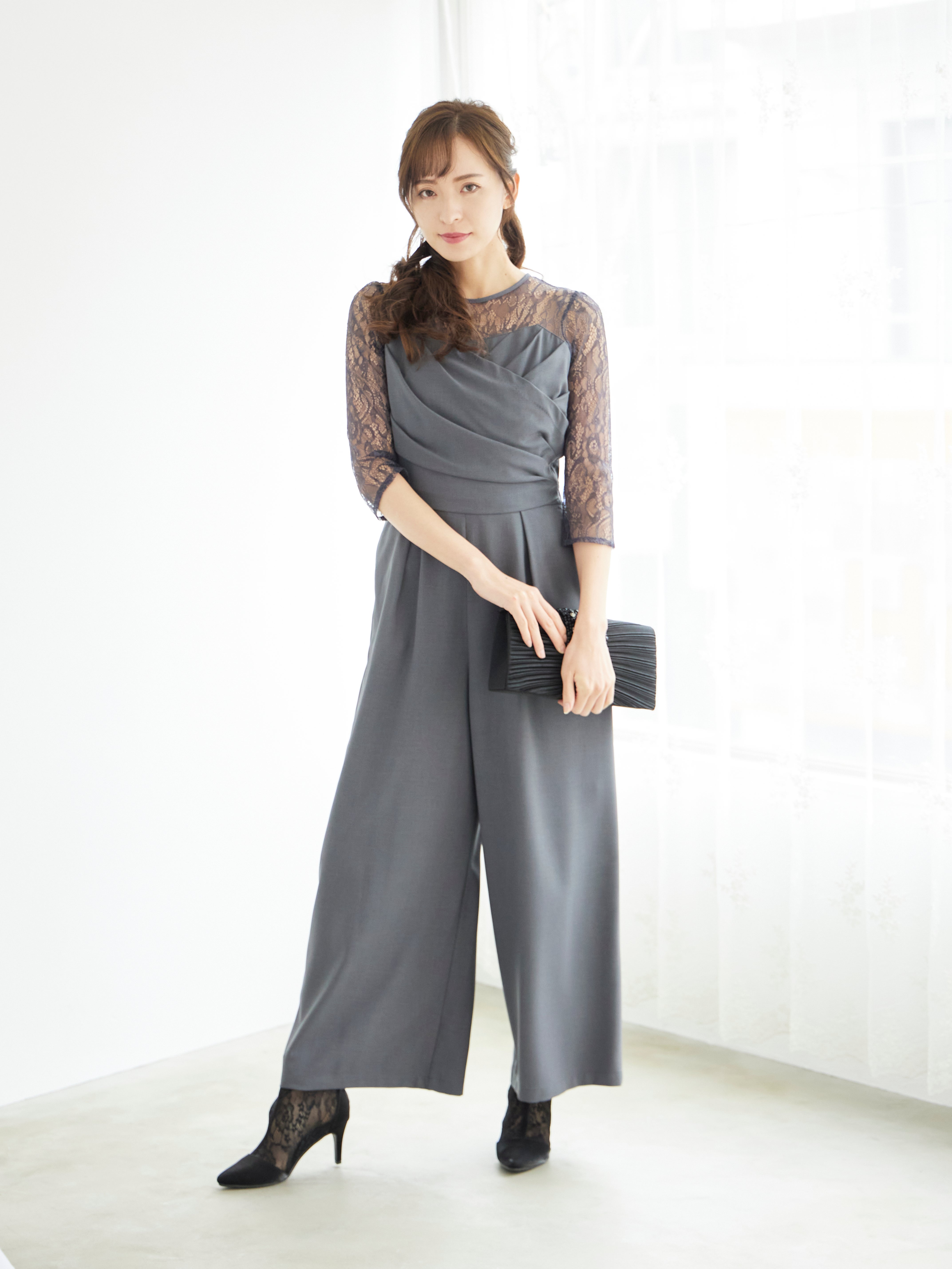 [レンタル] BELINDA DE CAPRIS クロスデザイン オールインワン パンツドレス グレーの宅配レンタル - 11