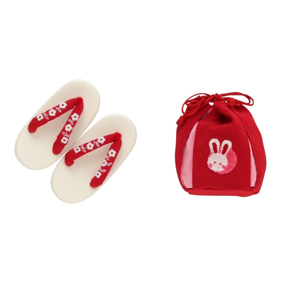 [レンタル] 七五三/節句 被布セット 3歳女の子 巫女風 花々の宅配レンタル - 4