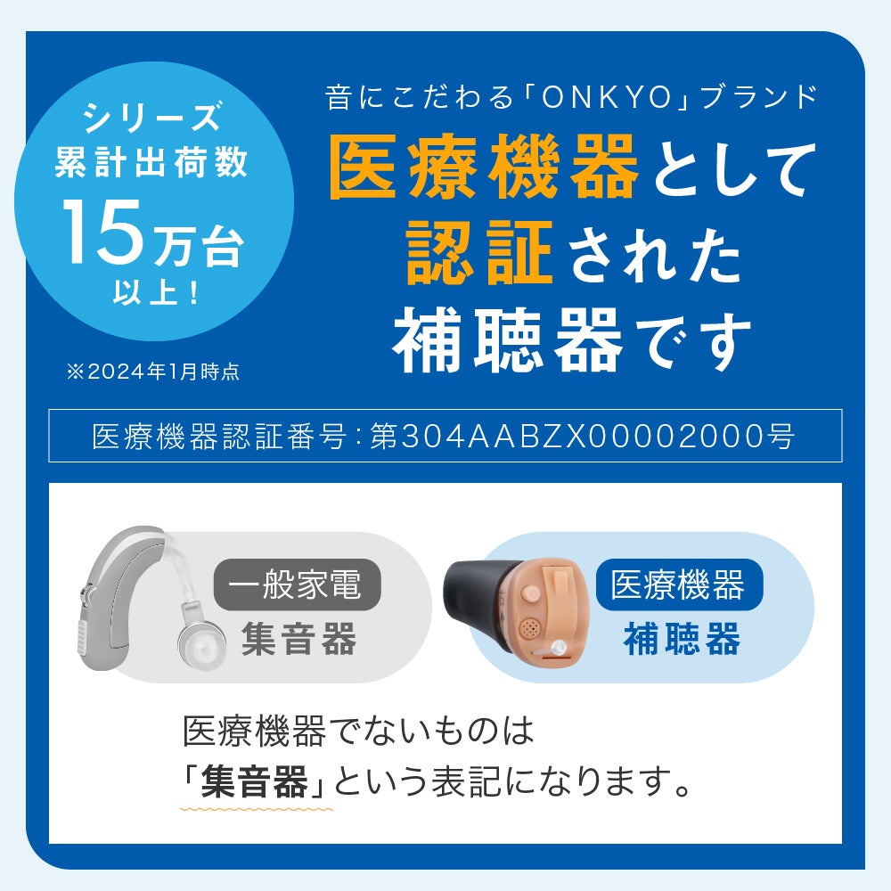 [レンタル] オンキヨー デジタル式補聴器 OHS-D31 両耳セット - 7