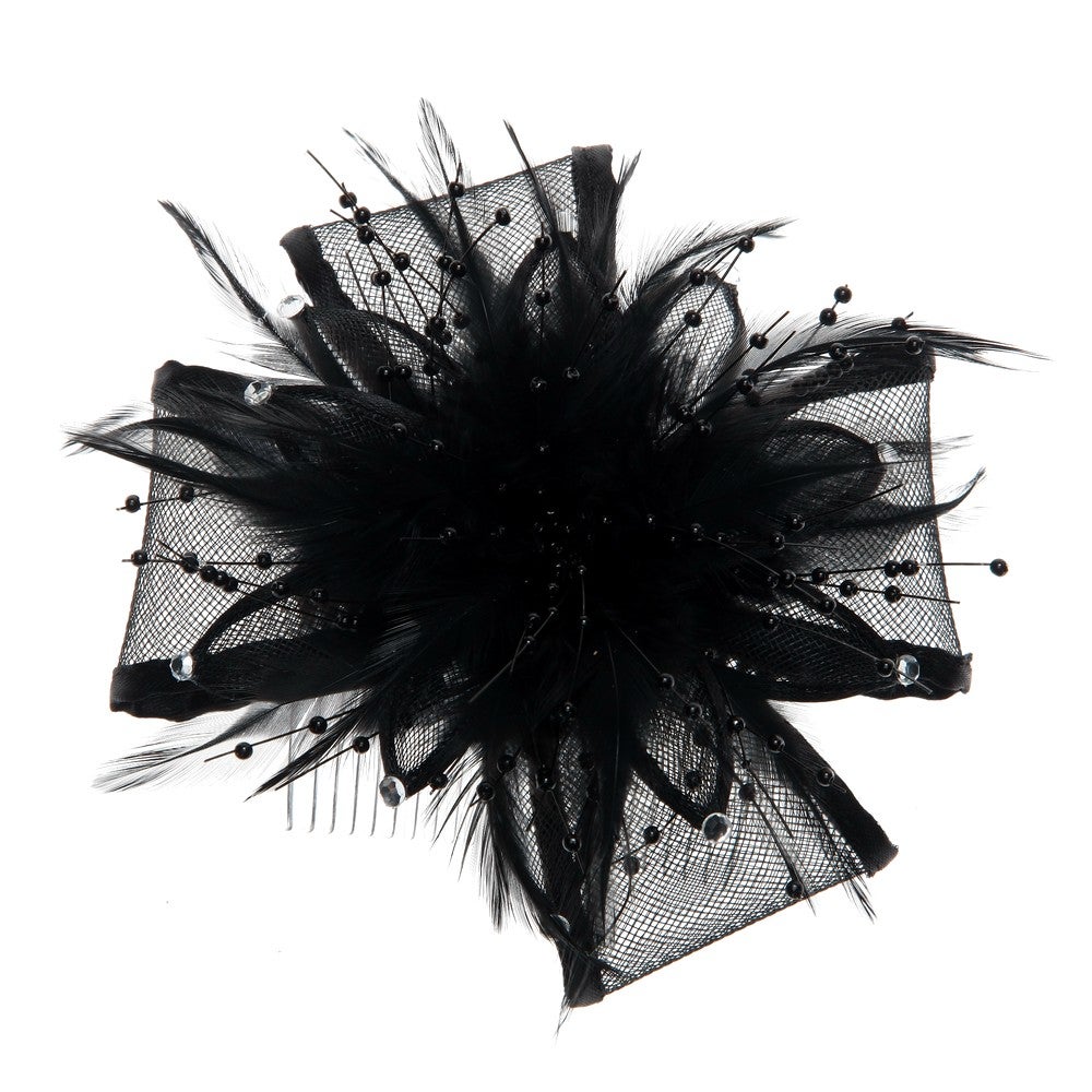 [レンタル] レディース 髪飾り花 ブラック