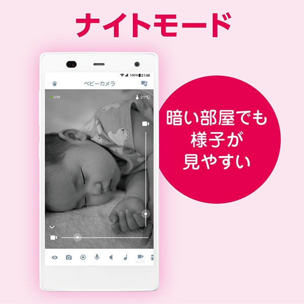 [レンタル] パナソニック ホームシステム ベビーカメラ KX-HBC200-W - 3