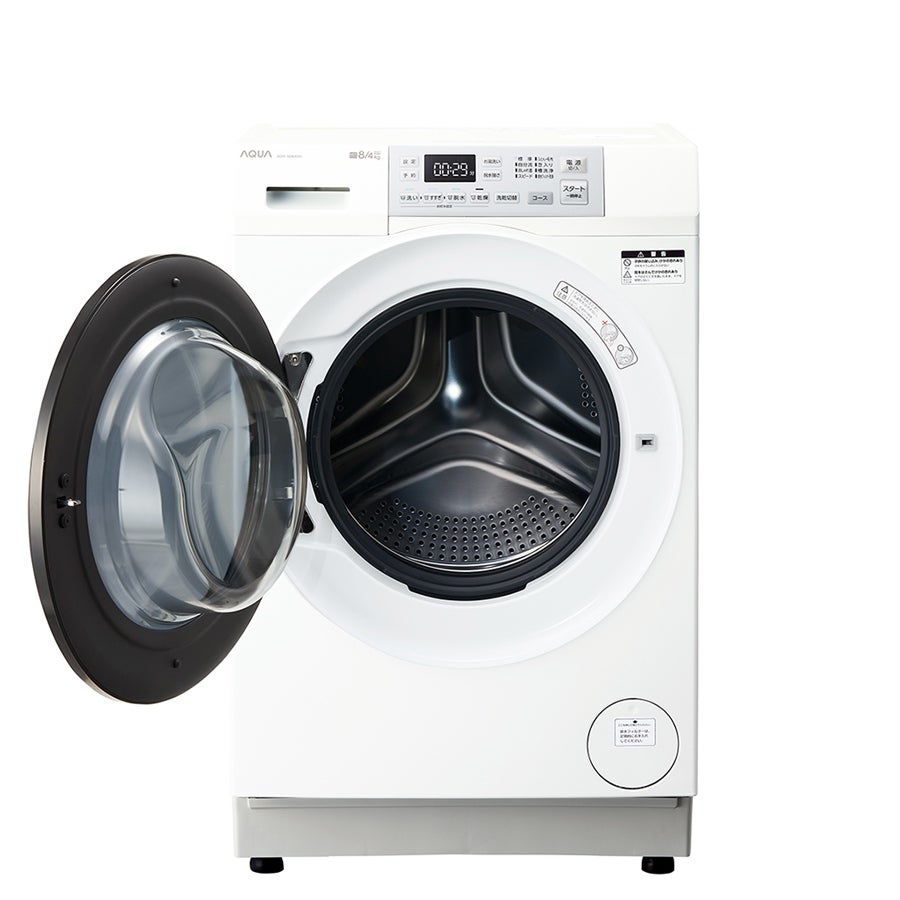 レンタル] アクア 【左開き】AQW-SD8A-L ドラム式洗濯乾燥機 洗濯8kg