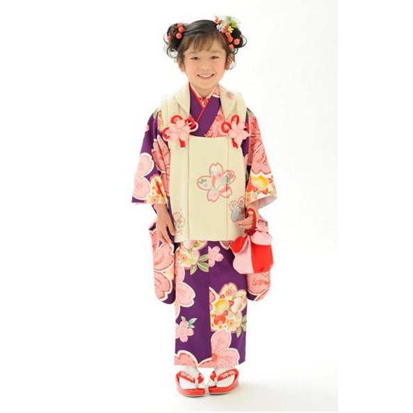 [レンタル] 七五三/節句 被布セット 3歳女の子 疋田柄 古典デザインの宅配レンタル - 8