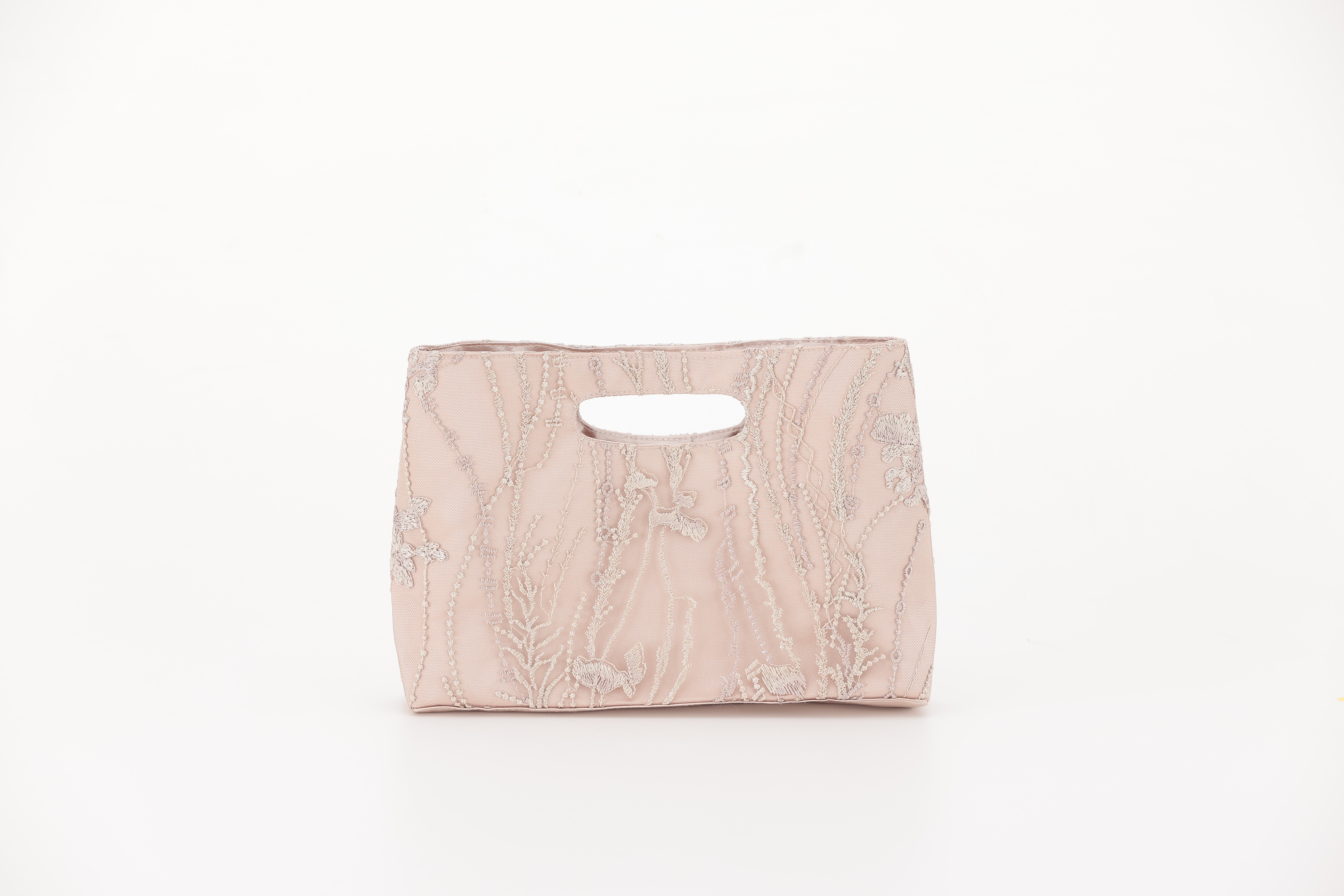 [レンタル] アートマリー 刺繍ハンドホールパーティバッグ ベージュ