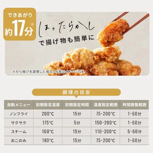 [レンタル] アイリスオーヤマ FV-M30A-C 過熱水蒸気 ノンフライ・エアフライヤー - 6